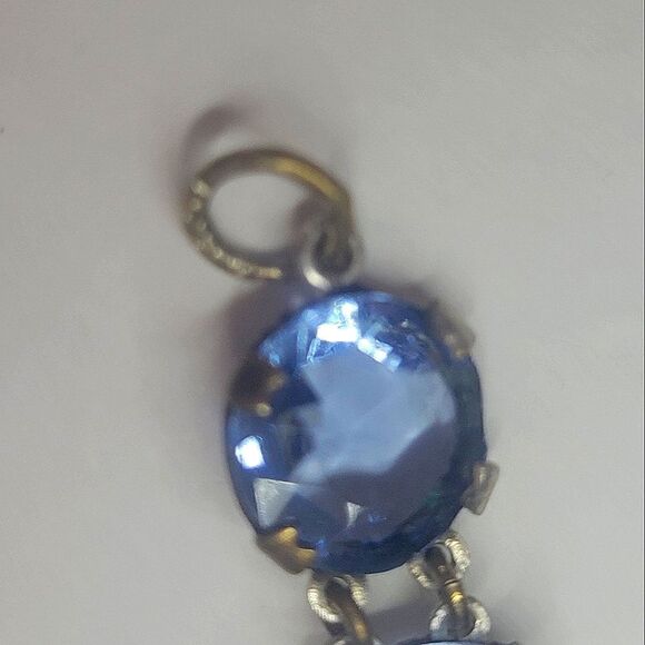 Blue Vintage Czech Glass Bracelet - Picture 7 of 7